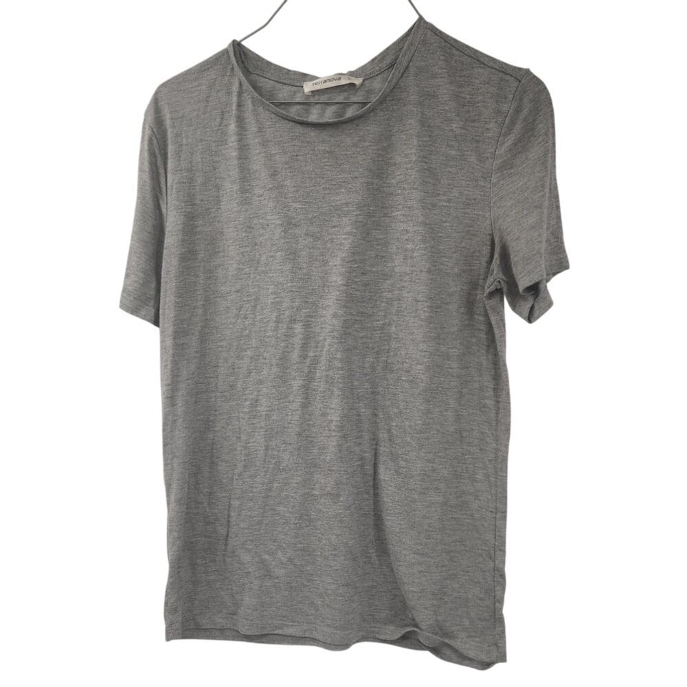 TERRANOVA Gray Short Sleeve Top - Women's Size Large